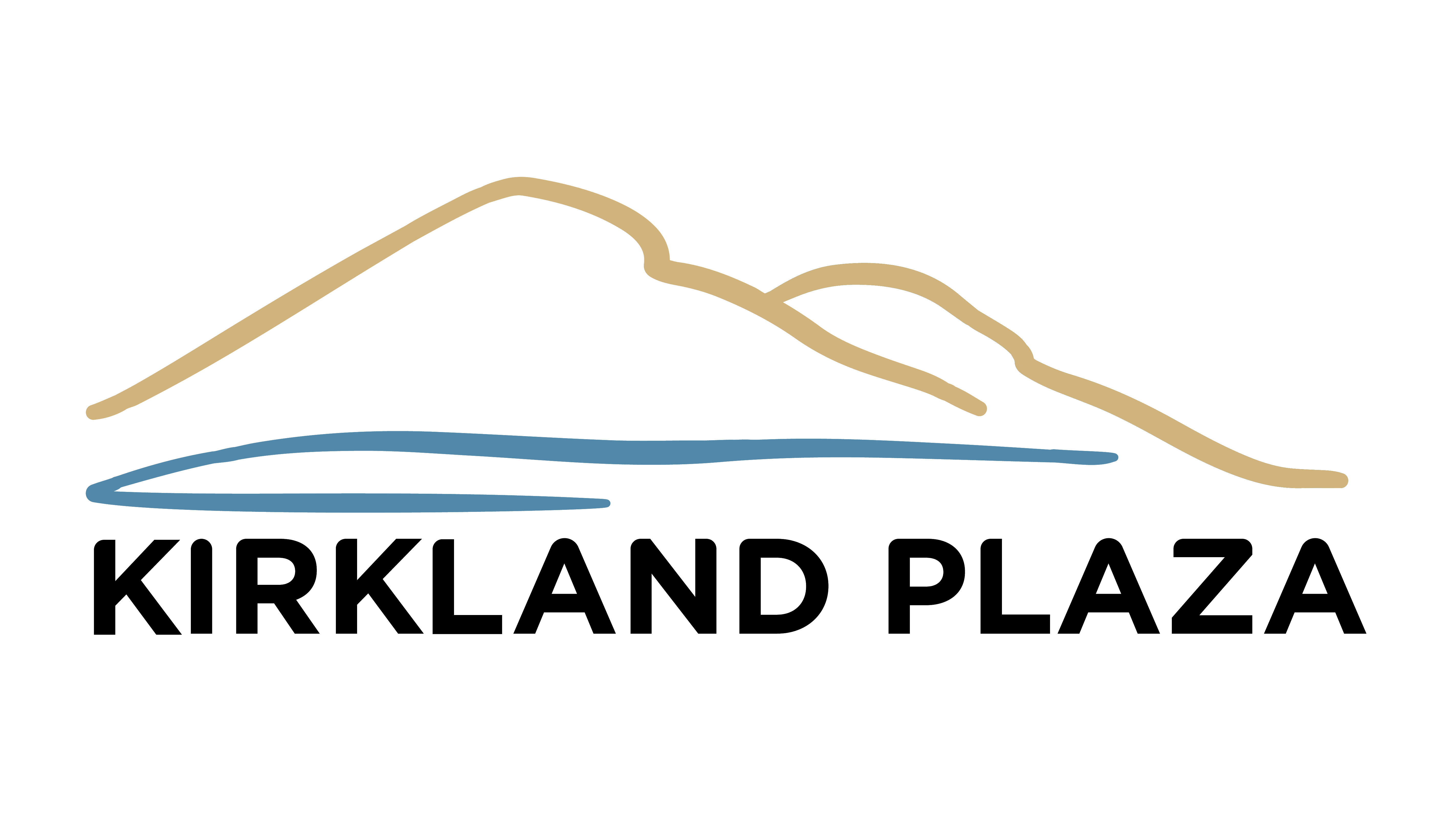 A simple drawing of a mountain with a blue line at the bottom.